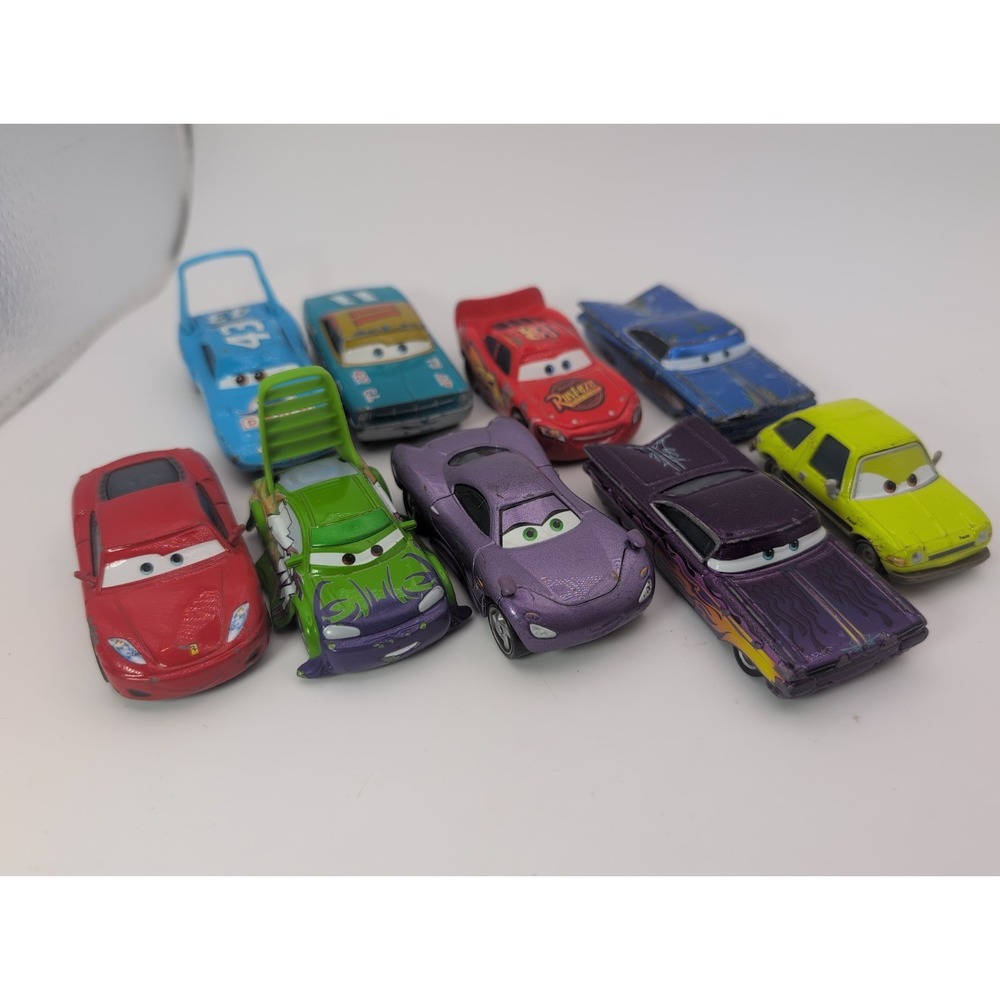 Disney Pixar Cars Diecast Mixed Lotof 9 Race Car Lightning McQueen
